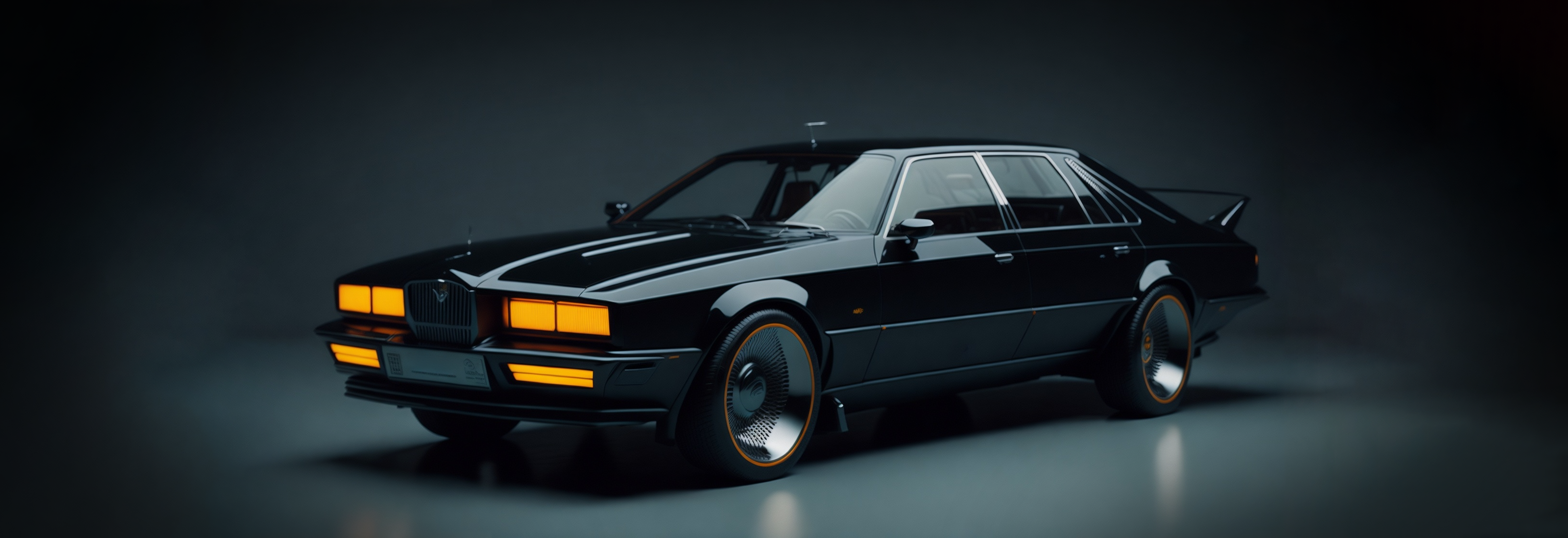 A 1980s Jaguar concept car, generated by Leonardo, expanded on the AI canvas, small fixes done with Photoshop